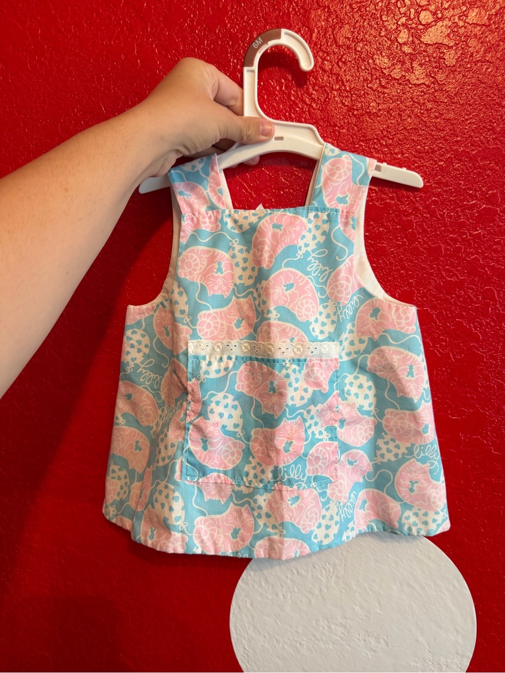 Rare vintage Lilly Pulitzer Pink and aqua blue Dress